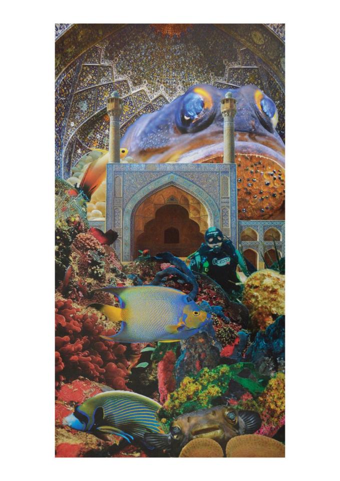 Les Mille et une Nuits, 2017. Collage, 37,9 x 20,1 cm