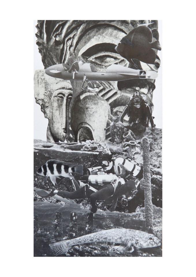 Les Géants #1, 2017. Collage, 35,9 x 19,5 cm