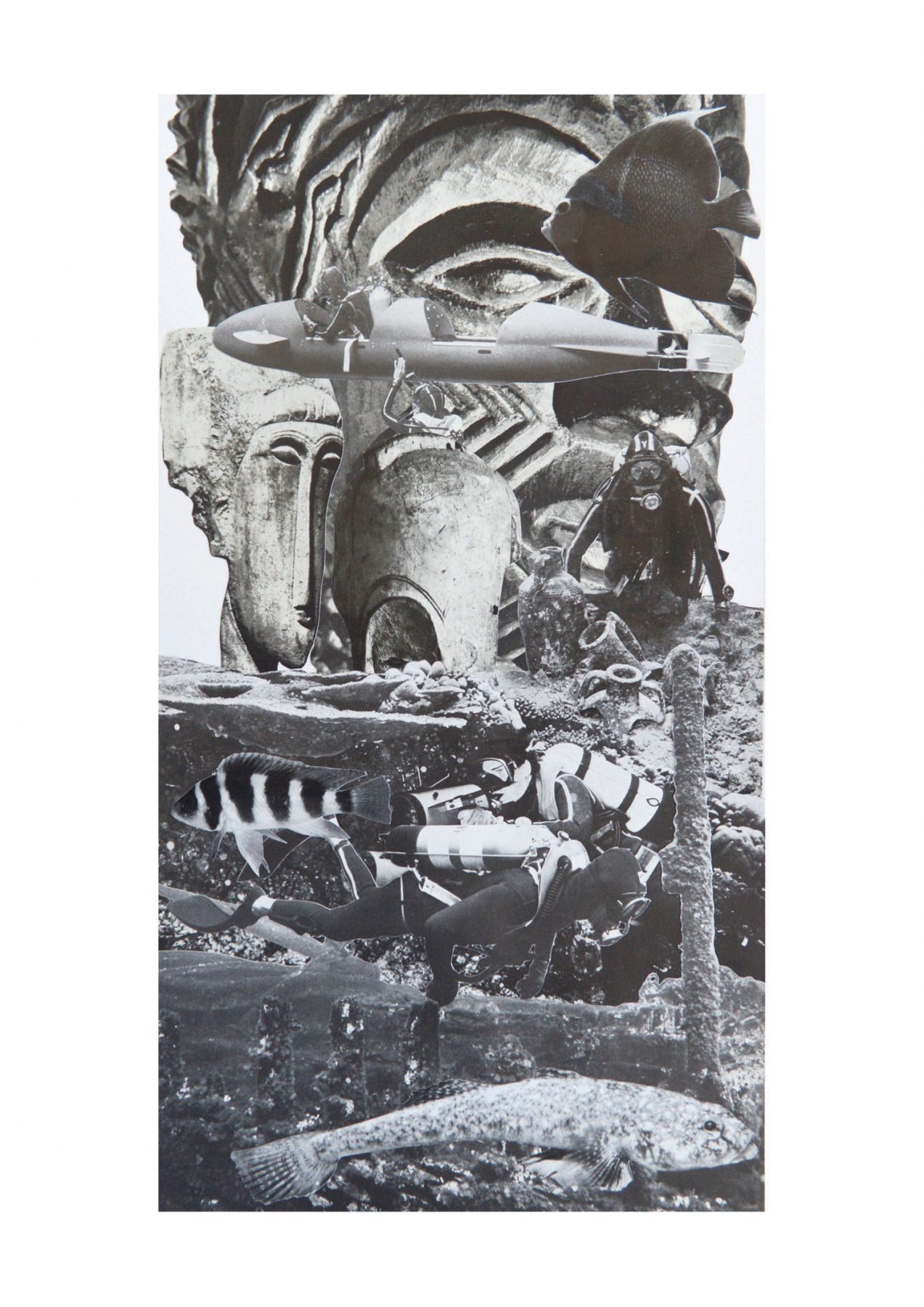 Les Géants #1, 2017. Collage, 35,9 x 19,5 cm