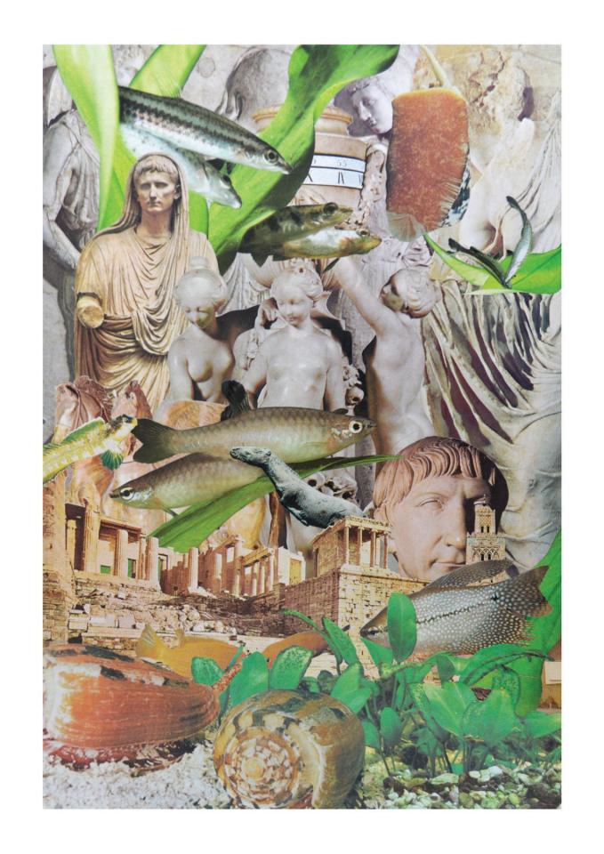 Les Trois Grâces, 2017. Collage, 37,6 x 25,5 cm. Collection particulière.