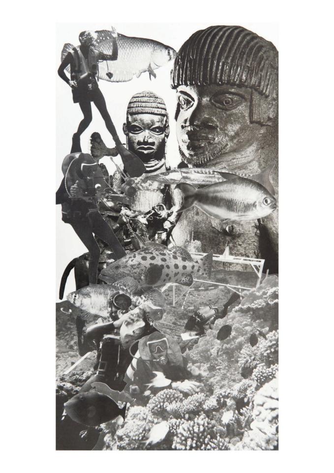 Les Géants #4, 2017. Collage, 38 x 19,8 cm