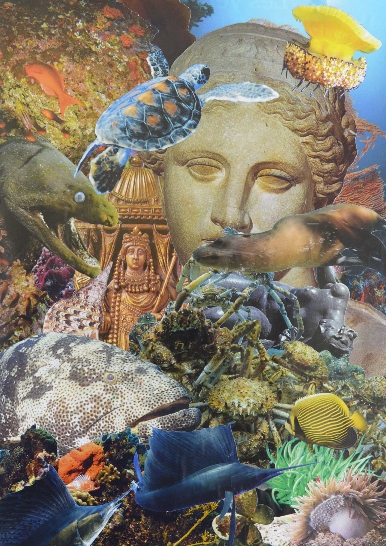 Au secours Maillol !, 2017. Collage, 42 x 29,7 cm