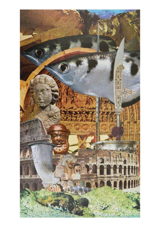 Corne aux lances, 2017. Collage, 38,5 x 22,3 cm
