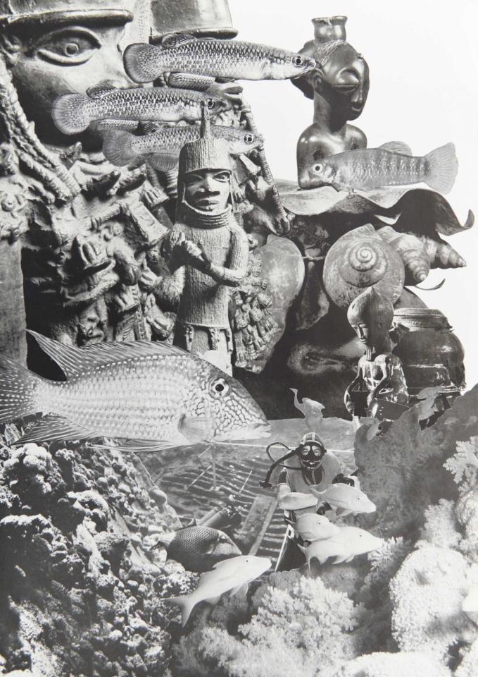 Les Géants #5, 2017. Collage, 39,9 x 20,5 cm